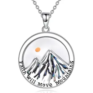 Mustard Seed Necklace Stainless Steel Faith Mustard Seed Necklace Mountain Mustard Seed Jewelry Faith Move Mountains Necklace Faith Jewelry for Women Men