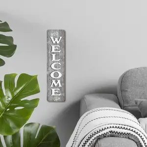 2D flat printing, wooden welcome sign (thickness 0.5cm) — Perfect for home, porch, and outdoor decor — Moving gift