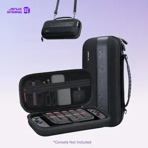 JSAUX Carrying Case for Nintendo Switch 2 (2025), Large Capacity Hard Shell Travel Case with 20 Game Card Slots, Storage Bag for Switch 2 and Accessories | Portable & Durable Protective Shell – Black