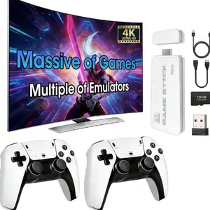 New upgraded version Retro Game with Games HDMI Output with 2 Wireless Controllers for TV Monitor Console with 128GB SD Card, for Birthday Gift