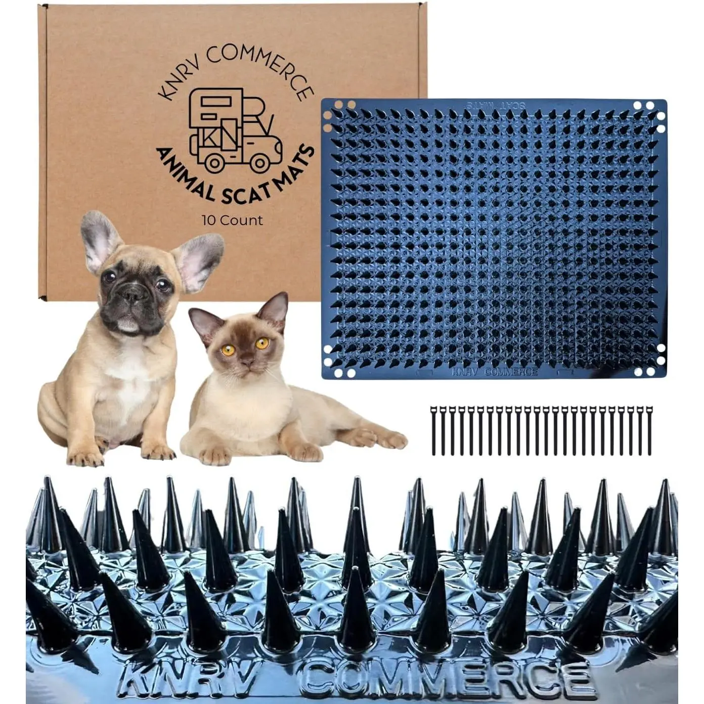 10 Pk: Scat Mats, Cat Repellent Mats, Keep Dogs Off Furniture, Scat Mat for Cats, Scat Mats for Dogs, Keep Cats Off Counter Tops, Scat Mat, Dog Repellent Mats, Keep Dogs Off Couch, Dog Deterrent Mat