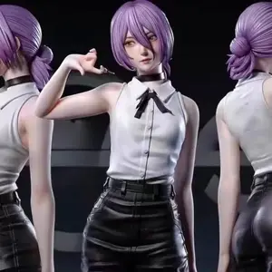 Chainsaw Man Reze Devil Figures Static Statue Figurine Double Headed Sculpture Can Be Replaced Desktop Ornament Trendy Toys