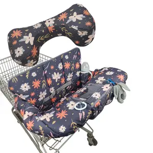 DODO NICI Shopping cart cover for baby with support bolster, multi use high chair cover and swing cover, 6-48 months, flowers