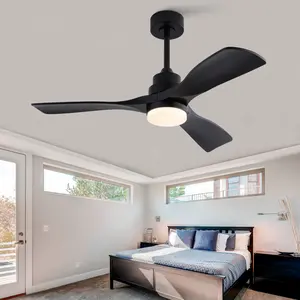 Hot sales 42 Inch Ceiling Fans with Lights and Remote, Black Ceiling Fan for Patios with Light 3 Blades Modern Ceiling Fan Noiseless Reversible DC Motor,  Ceiling Fan for Farmhouse