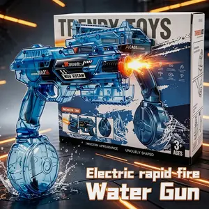2026 New Transforming Space Electric Water Blaster with Stunning LED Lights, Full Auto Continuous Shooting High Capacity Water Toy for Summer Outdoor Pool Parties and Backyard Water Fights