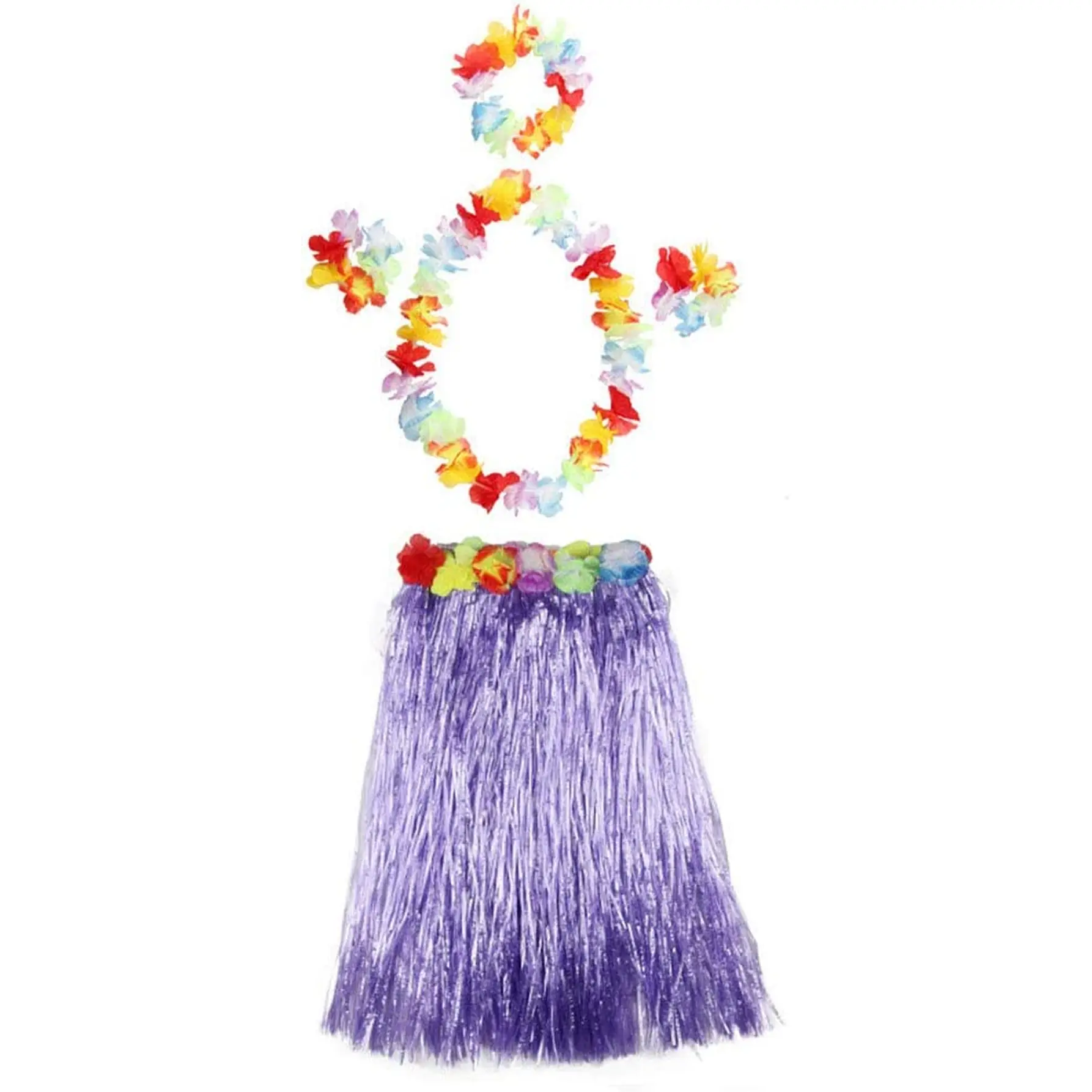 Grass Skirts for Adults Hula Skirt plus Size Luau Dance Hawaiian Party Costume Elastic Waist (Purple) HJH