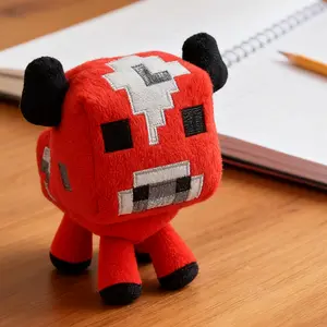 Red Cow Plush Toys Game Red Cow Plush Soft Stuffed Animals Toys for Children Kids Gifts 16CM