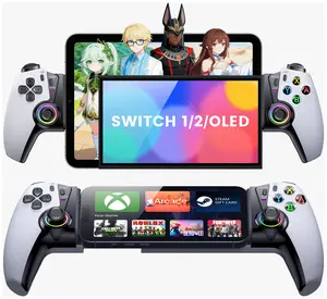 Mobile Gaming Controller for iPhone/Android/Switch 2/Switch/OLED/iPad Mini, Wireless Phone Controller with Hall Joysticks/Hall Triggers/LED, Support Xbox Cloud, Steam Link, Roblox, White