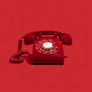 RENTAL | The Stevie - Red Rotary Phone Audio Guest Book