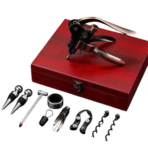 Wine Bottle Opener Set Zinc Alloy, Home Bar Accessories, Home Use Wine Corkscrew, Durable & Efficient Wine Opening Tool, Perfect Gift Idea