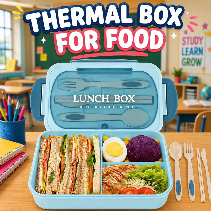 Food Thermal Box, Back-to-School Insulated Container for Meal Storage