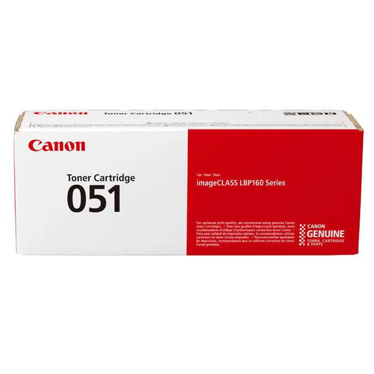 Canon 051 Black Toner Cartridge - High Yield, 1700 Pages, Compatible with imageCLASS LBP160 Series Printers