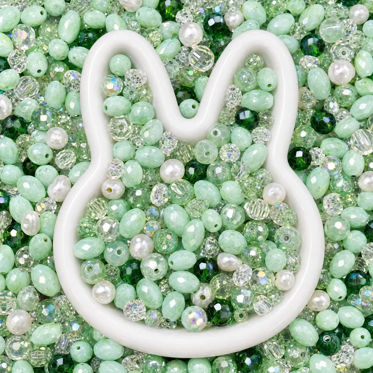 C Series Faceted 8mm Glass Beads Mix, 2 oz Loose Beads for DIY Bracelets, Charms Making, Beach Wedding & Fall Vibe Jewelry Crafting