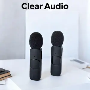 Noise-Canceling Lavalier Microphone - Clip-On Lapel Mic with Clear Audio for Live Streaming, Online Teaching, YouTube Videos (Type-C & iOS Compatible, Compact Plug & Play