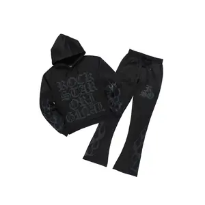 Anisha Black Stacked Track Set