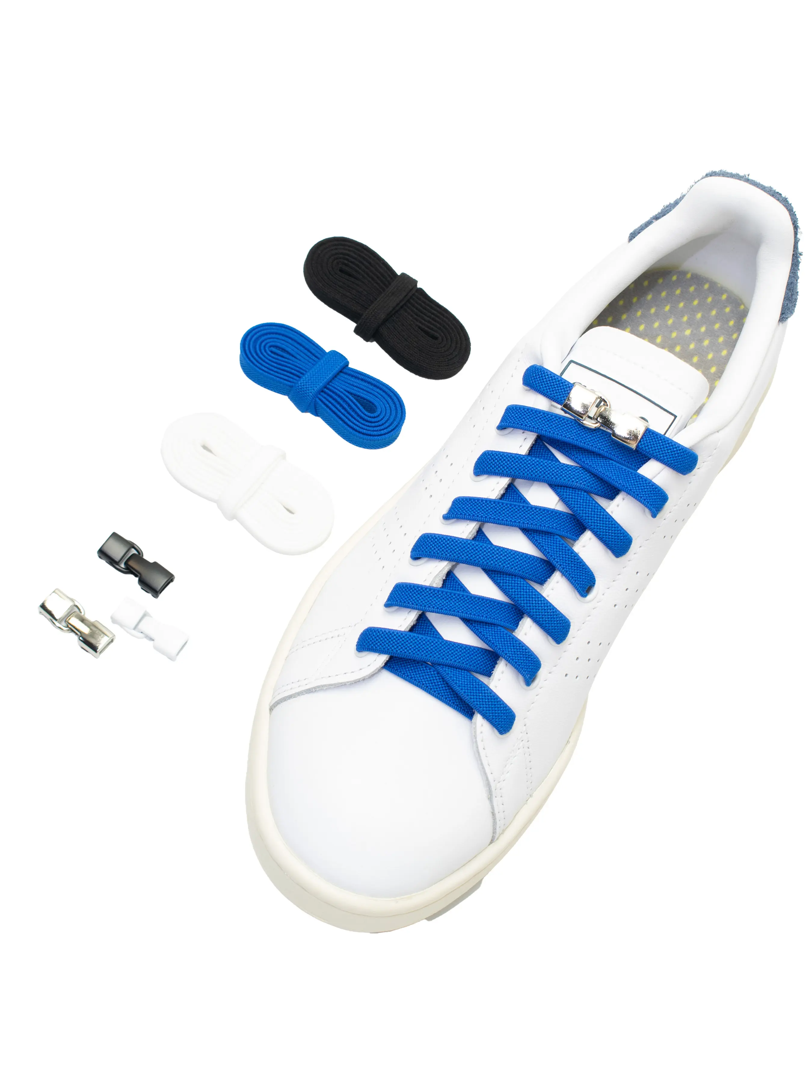 Metal Shoe Buckle Set, Elastic Shoelace Clips, No Tie Lazy Laces, Durable Metal Hooks, Easy-To-Use Shoe Accessories, Laces Closure