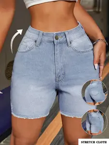 GILIPUTR Pear-Shape-Friendly Butt-Lifting Denim Shorts — Versatile Casual American Retro Straight-Leg Hot Pants (TChic)