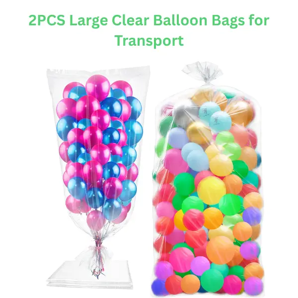 2PCS Large Clear Balloon Bags for Transport, Balloon Drop Bag, Christmas Tree Storage Bag for Party Summer Gift Birthday Gift