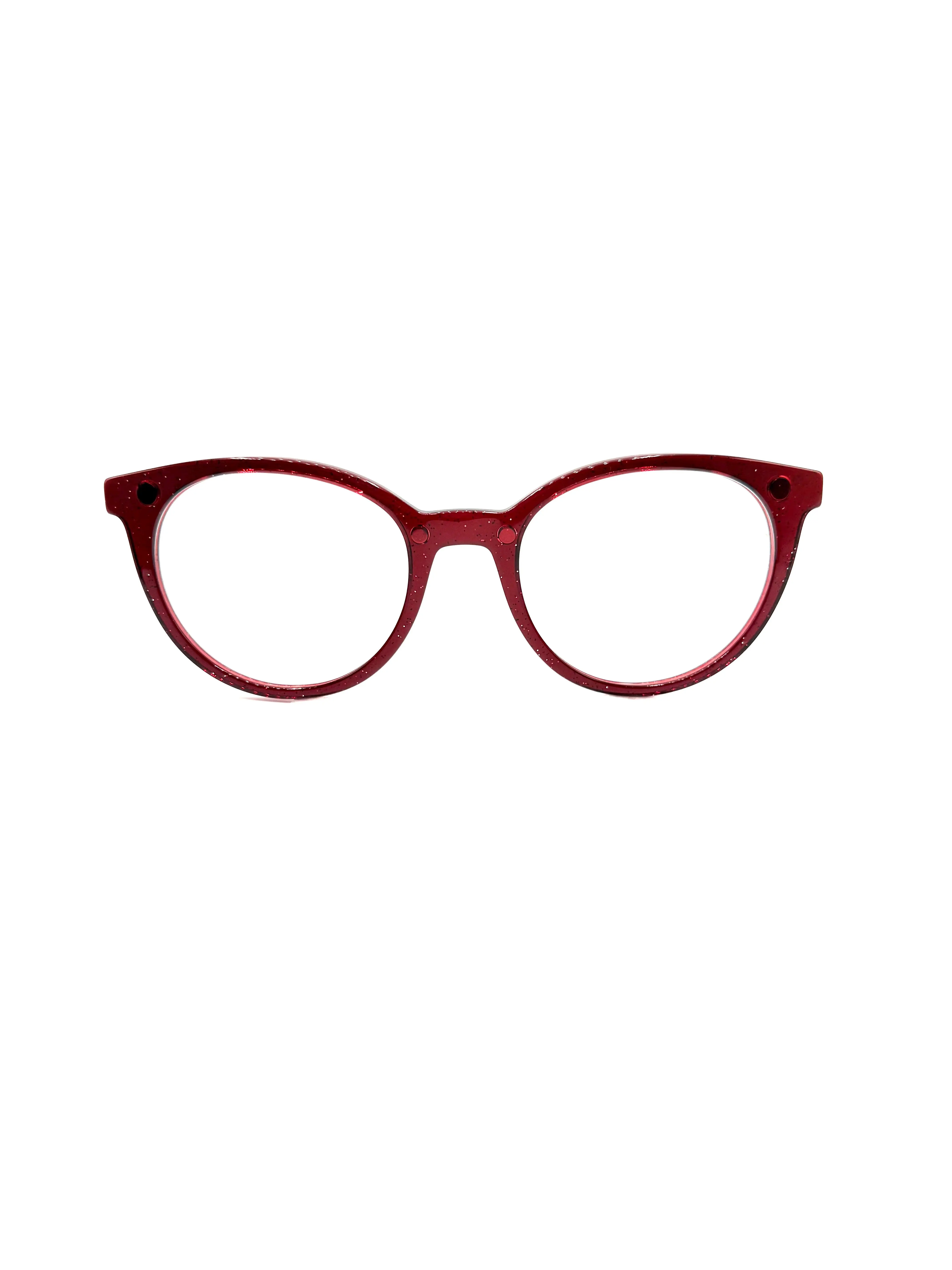 Essel 4003 Front Burgundy Plastic Eyewear Frames - Magnetic, Sparkle, Mix&Match, Swapable Fashion Accessory