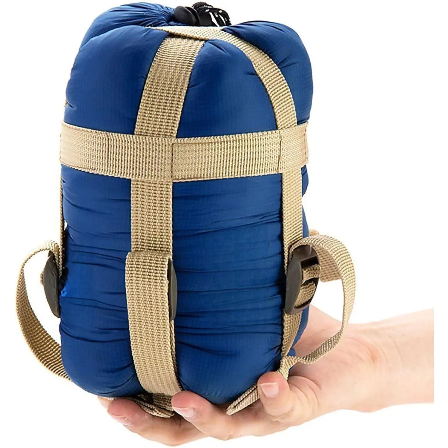 Adult Size Envelope Shape Full Length Nylon Outer Sleeping Bag - Warm Weather, Portable, Waterproof, Compact & Lightweight Easy to Carry, Comfortable with Compression Sack - Ideal for Outdoor Camping, Backpacking, Hiking, Reliable Customer Service