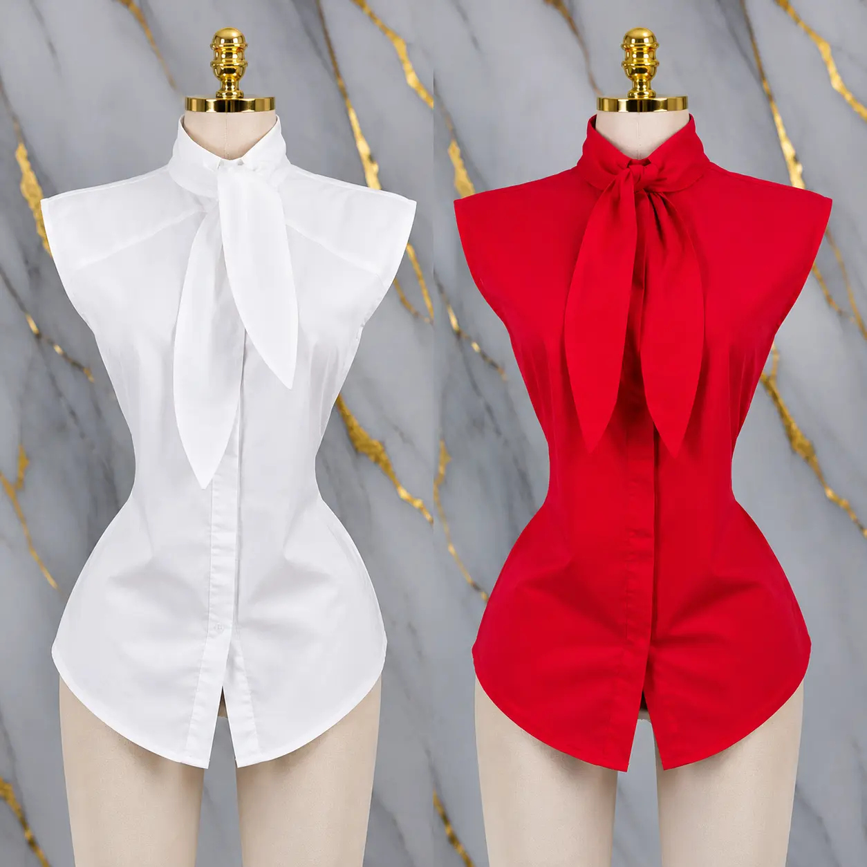 SLEEVELESS BLOUSE