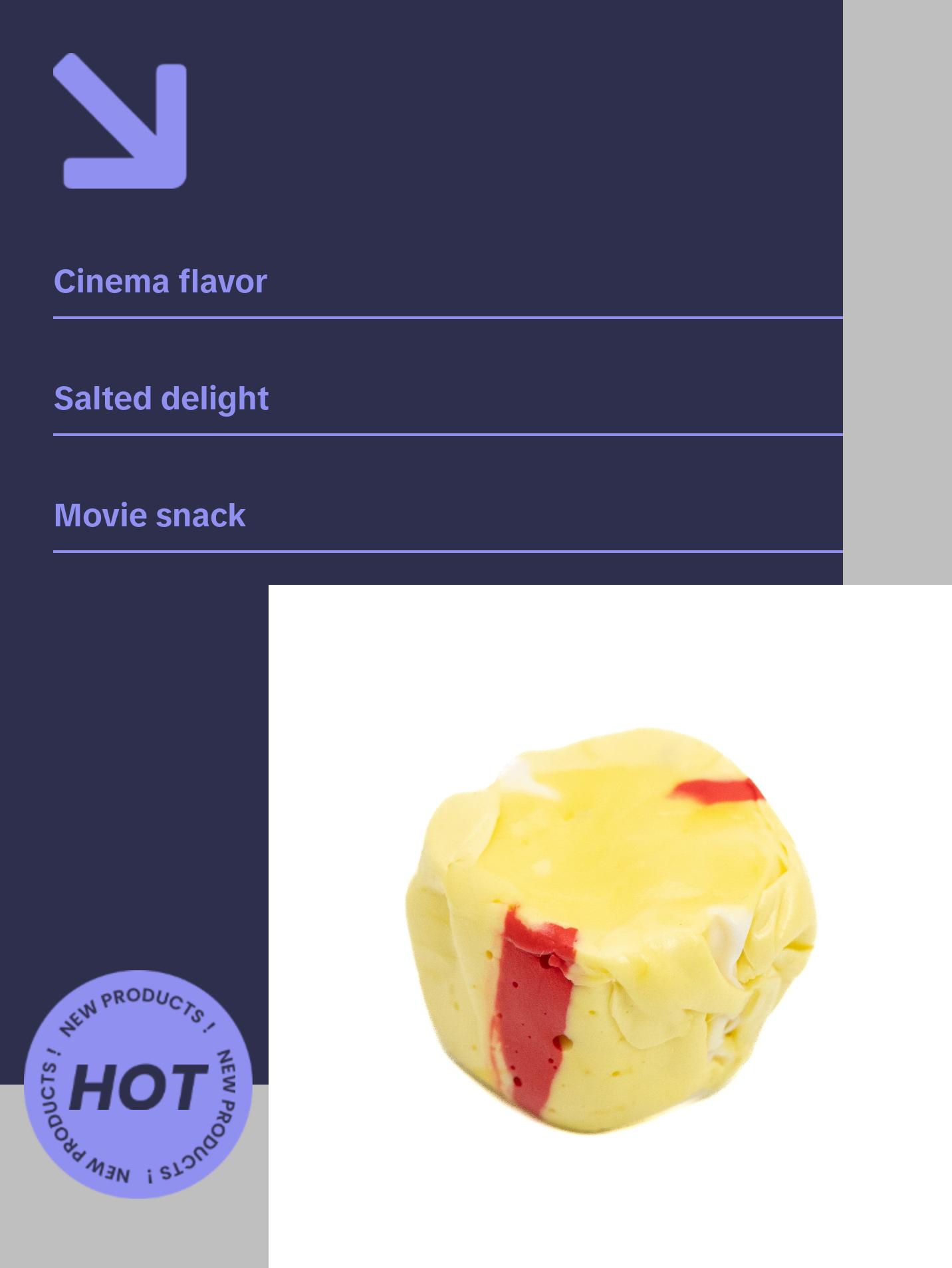 Taffy Shop, What's Poppin' Salt Water Taffy - Gourmet Buttered Popcorn Soft & Chewy Candy