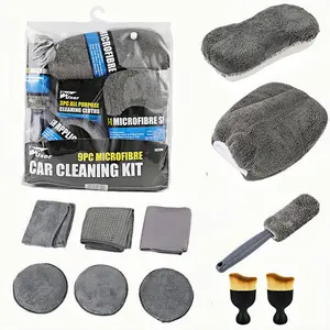 11-Piece Car Cleaning Kit with Microfiber Tools for Interior & Exterior Auto Care – Scratch-Resistant and Comprehensive Maintenance Set for Car Enthusiasts