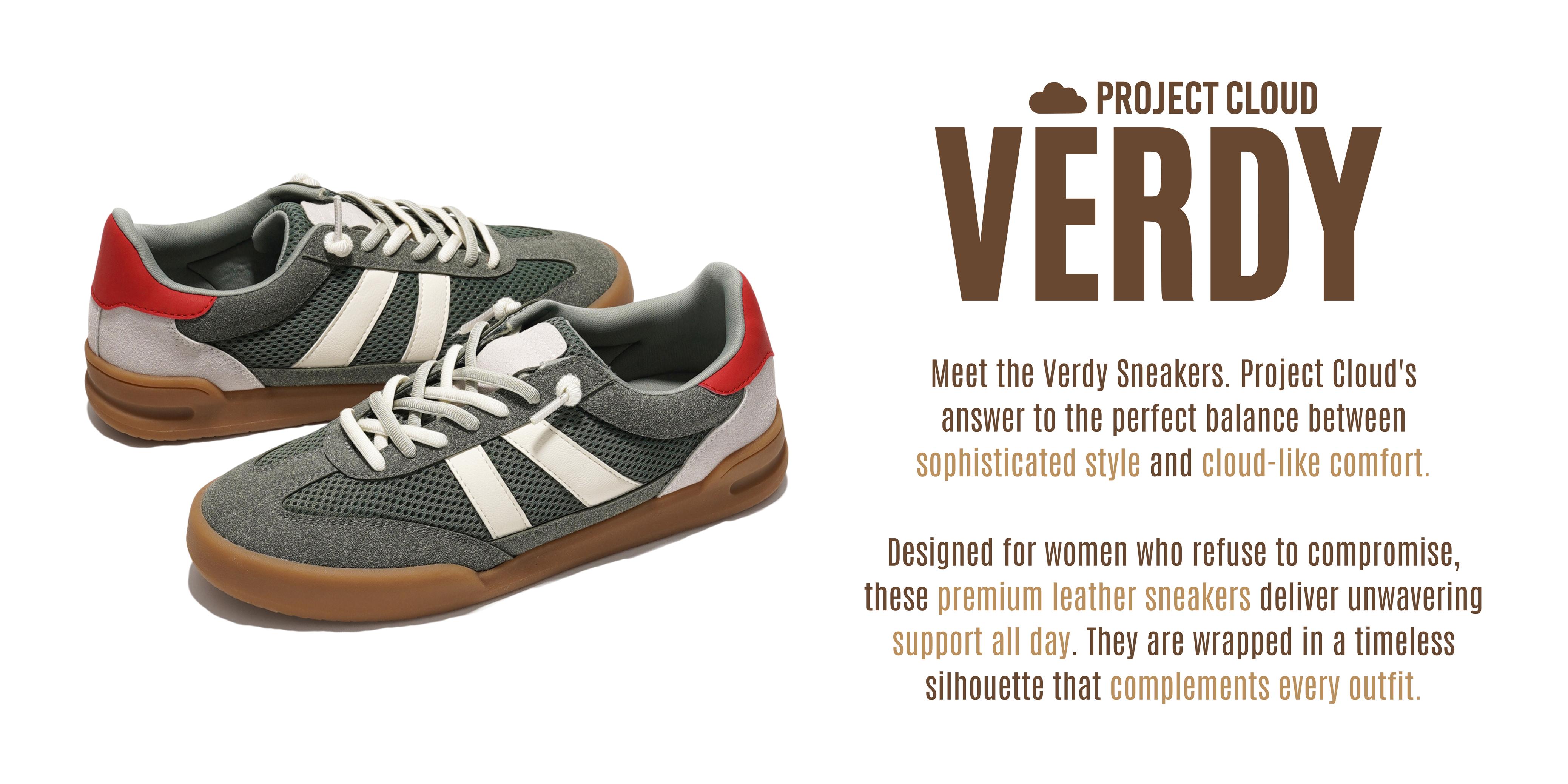 Project Cloud Women's | Casual Sneakers for Women | Memory Foam | Lightweight | Non-Slip - Verdy