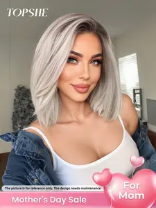 10 Inch Short Straight Wigs for Women, Gorgeous Fluffy Natural Looking Wigs without Bangs, Synthetic Lace Front Wigs for Party, Daily Use