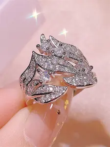 1 PC Gorgeous Style Cubic Zirconia Ring Marquise Cut Ring For Women For Wedding Anniversary Jewelry Valentine's Day Gift Duchess Cut Ring