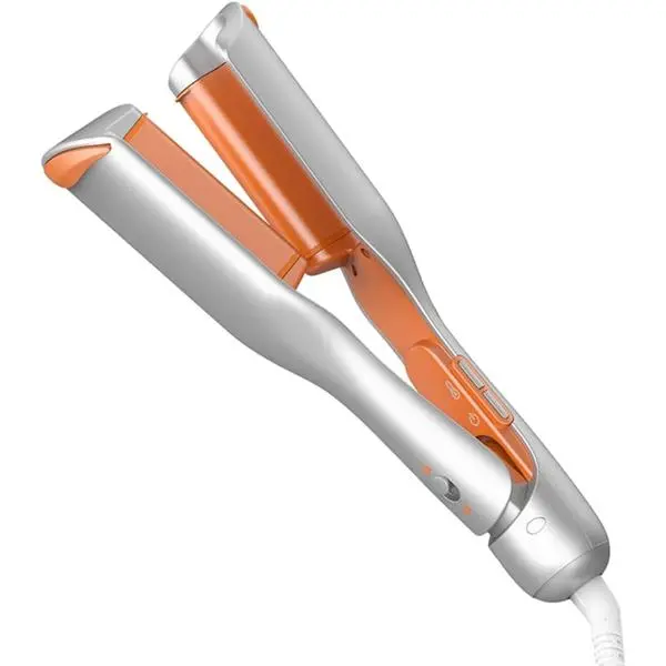 SHEGLAM 0.75" Deep Waver for Short Hair Lightweight, Dual Voltage, Smart Timer Hair Tool Crimper Double Barrel & Adjustable Temps Anti-Scald, Easy to Use