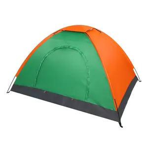 2-Person Waterproof Camping Dome Tent | Ultralight 2.9 lbs Backpacking Tent, 78" x 59" x 43", Double Layer Door, High-Visibility Orange & Green for Hiking, Survival & Outdoor Adventures