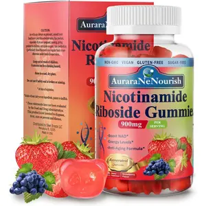 NAD Supplement Gummies Sugar-Free, NAD Nicotinamide Riboside Resveratrol 900mg w. Quercetin, Collagen Biotin & Vitamin, High Potency NAD Resveratrol Supplements for Anti Aging, Energy, Focus