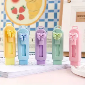 1/5pcs Adorable Bow-Shaped Push-Pull Erasers Ideal for drawing and writing Perfect gifts for students and loved ones Top choice for Christmas, Easter, Halloween and Children's Day presents Art Supplies