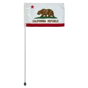 JLP 6 ft tall 19 x 12 ATV Whip Flag Glamis California Republic