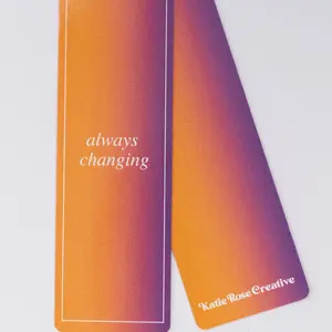 Katie Rose Creative Always Changing Motivational Bookmark - Orange & Purple Design, Features "always changing" Text, Ideal for Inspirational Reading
