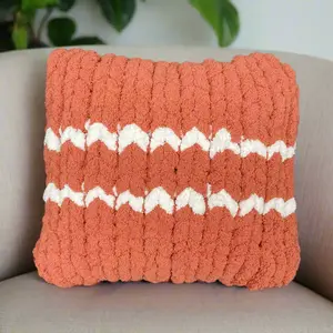 Chunky Chenille Yarn Decorative pillow