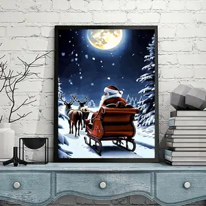 1pc DIY 5D Diamond Painting Kit Santa Cruise Memory Full Drill Mosaic Art Craft Picture Wall Decor Surprise Gift