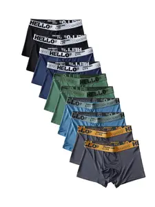 Men's Letter Tape Boxer Brief, Breathable Comfy Underwear for Daily Wear, Activewear, Casual Men's Underwear for All Seasons, Breathable Undergarments, Smoothing Brief Boxer, Boxer Briefs Set