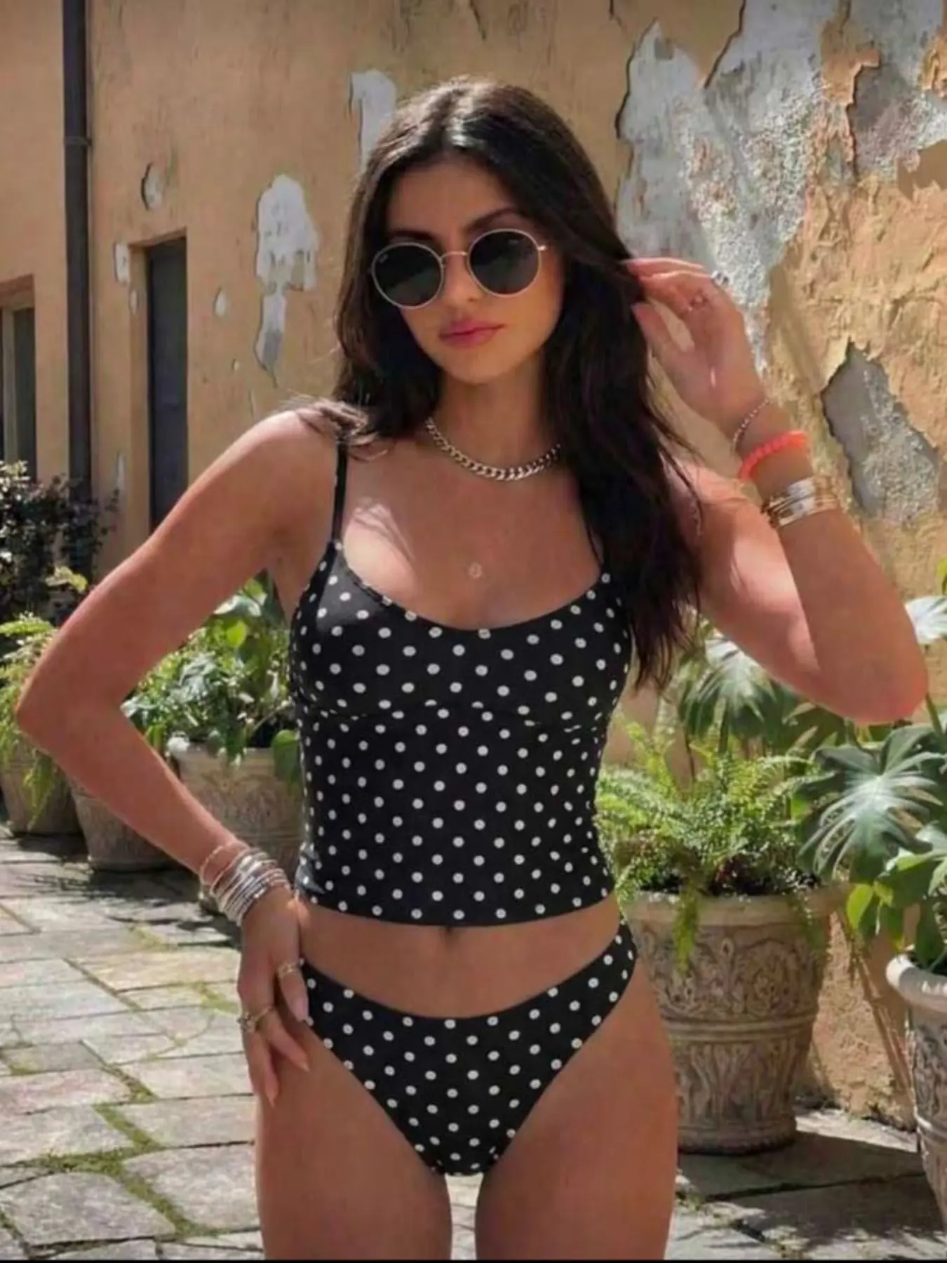 2026 Summer New Minimalist Fit Short High-Waisted Two-Piece Bikini, Beach Vacation Sand Swimwear, Basic Split Swimsuit, Bikini Beachwear, Swimwear Sets