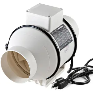 4Inch Exhaust fan Pipeline booster fan Inline duct fan 280 CFM Efficiency Air Fan for Duct Vent Bathroom, Kitchen, Grow Tent,Hydroponics,The wind is very .-copper wire motors are  durable