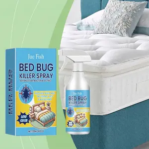 120ml Bed Bug Killer Spray, Plant-Based Insecticide for Bed Bugs & Eggs, Flea Mite Lice Mosquito Ant Roach Spray, Pet & People Friendly Indoor Outdoor Pest Control for Home Bedroom & Dormitory