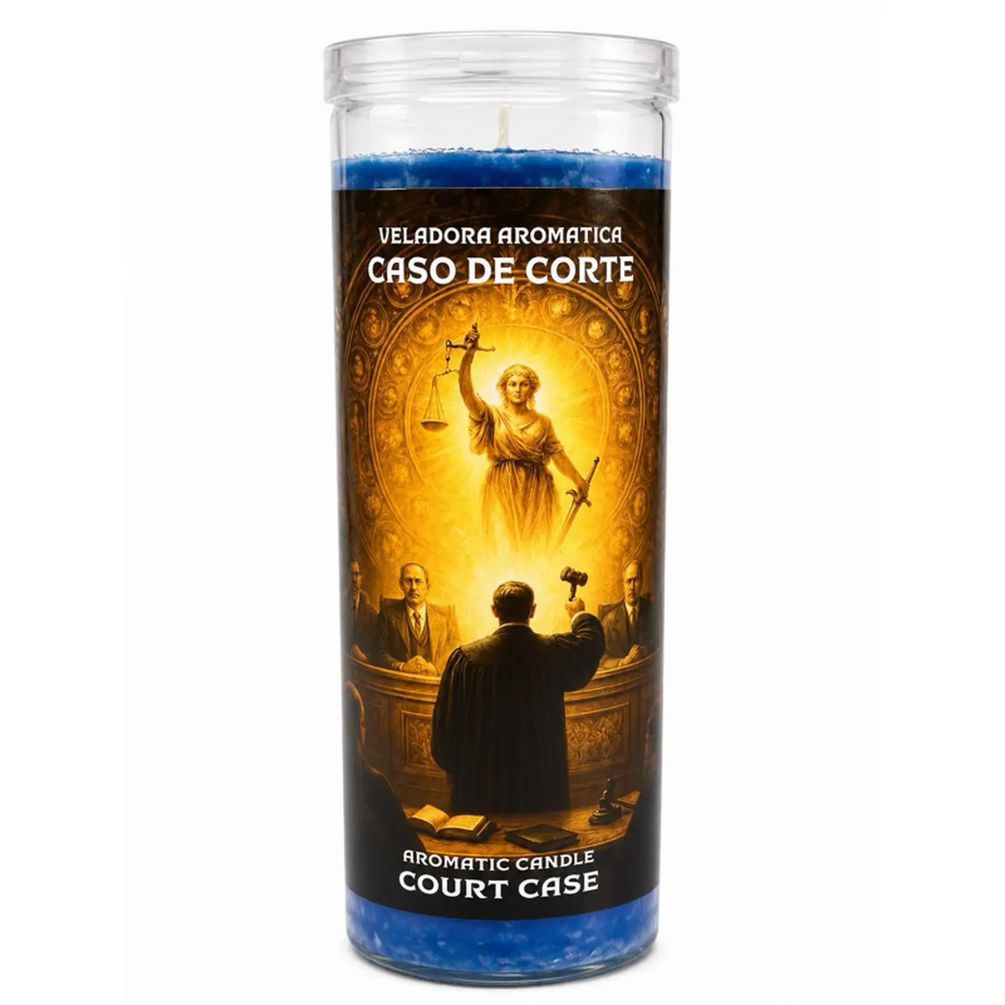 Veladora Aromatica Caso de Corte Aromatic Candle for Legal Support and Justice Seeking Court Case Protection
