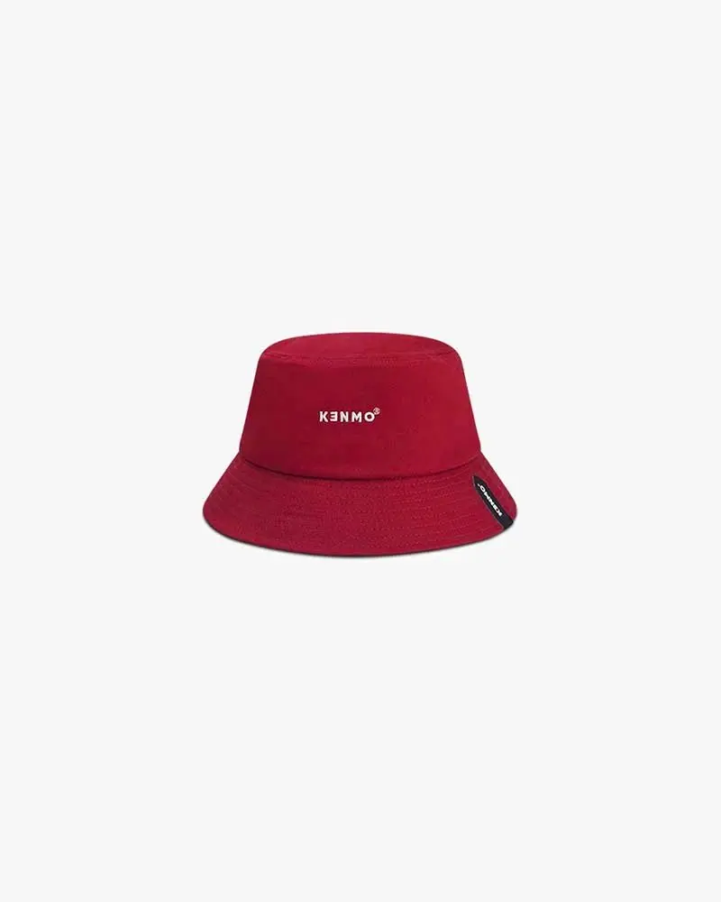 Red Bucket Hat | Label On Brim & Kenmo Logo