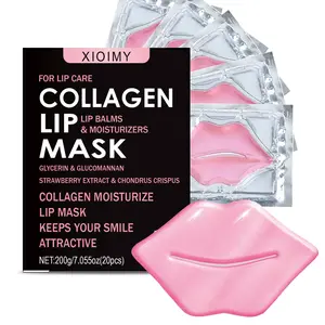 20 Pieces Collagen Lip Mask Lip Balm for Deep Nourishment, Moisturizing Overnight Treatment, Brightens and Softens All Skin Types