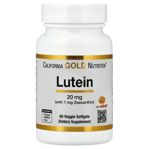 California Gold Nutrition Lutein with Zeaxanthin from Marigold Extract, 60 Veggie Softgels