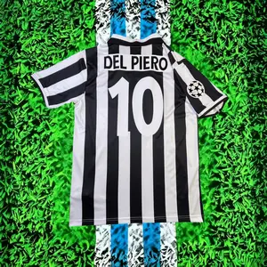 No. 10 Del Piero fan version retro football jersey 9697 Juventus home short sleeve
