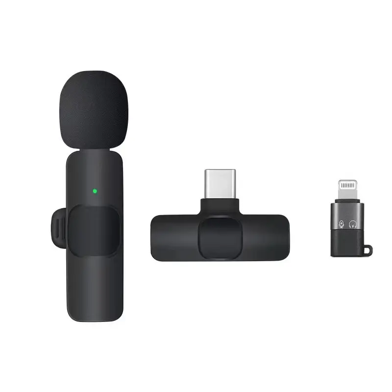 TechBrand Plug-and-Play Microphone, USB-C/Lightning Adapters Included, High-Quality Audio Recording for USB Type-C & Other Devices