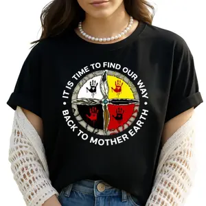 Native American Pride Shirt Indigenous Mother Earth Spiritual Graphic Tee Tribal Culture Healing Vintage Unisex T Shirt