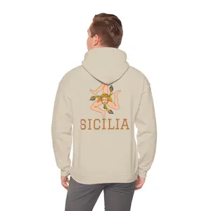 Unisex Sicilia Trinacria logo Hoodie | Sicilian Sicily sweatshirt